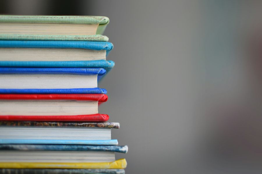 books stacked