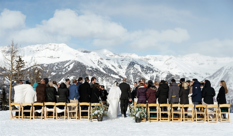 Winter wedding at San Sophia Station in Telluride, Colorado